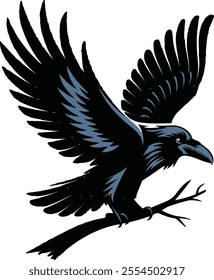 A simple vector logo design for crow