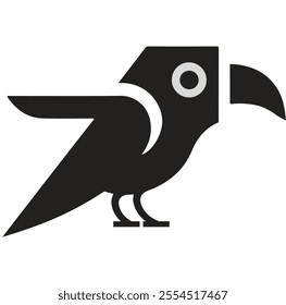A simple vector logo design for crow