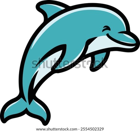 A simple vector logo design for dolphin