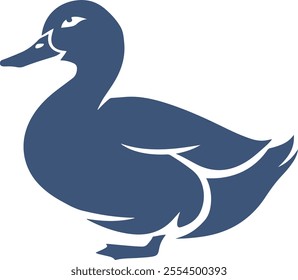 A simple vector logo design for duck