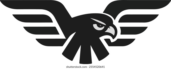 A simple vector logo design for eagle