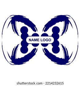 Simple Vector Logo Design, Isolated White Color, You Can Re-edit
