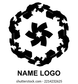 Simple Vector Logo Design, Isolated White Color, You Can Re-edit