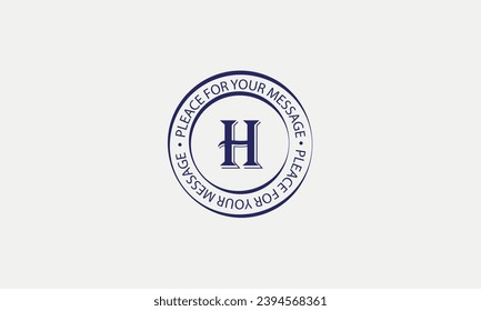 Simple vector logo design with letter H. Vector illustration for monogram, emblem, etc.