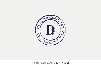 Simple vector logo design with letter D. Vector illustration for monogram, emblem, etc.