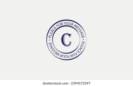 Simple vector logo design with letter C. Vector illustration for monogram, emblem, etc.