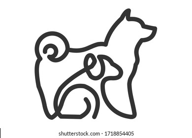  Simple vector logo design of a pet