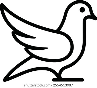 A simple vector logo design for pigeon