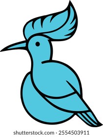 A simple vector logo design for sparrow