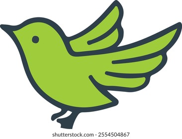 A simple vector logo design for sparrow