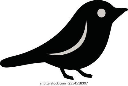 A simple vector logo design for sparrow