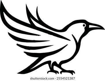 A simple vector logo design for sparrow