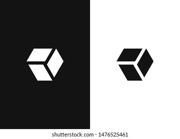 Simple vector logo design template. Minimalistic geometric logo.Universal vector icon for infographic, website or app. Isolated on black and white background.