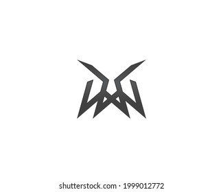 Simple vector logo design with universal template icon