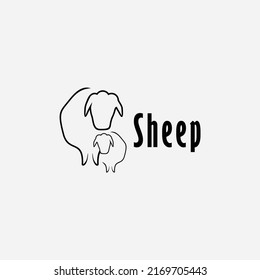 simple vector logo for ever sheep
