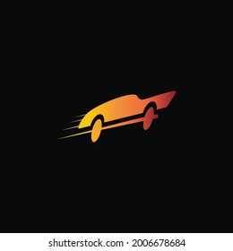 
ilustración simple del logotipo vectorial vehículo de velocidad rápida