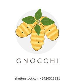 Simple vector logo of italian gnocchi