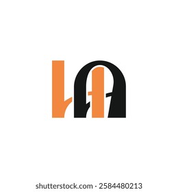 simple vector logo of letter H A