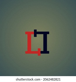 simple vector logo letter "LT"