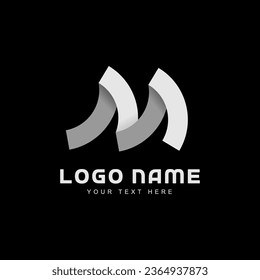 logotipo de vector simple de la letra m