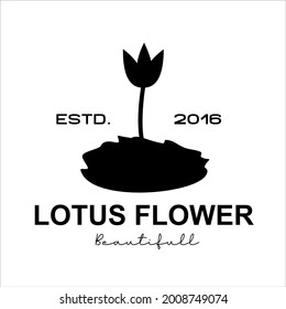 Einfaches Vektorlogo-Lotus-Blumensymbol
