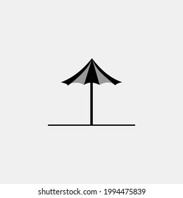 simple vector logo mat with umbrella