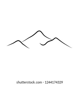 	
Simple vector logo in a modern style. Top of the mountain