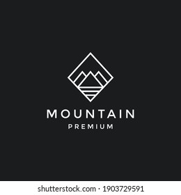 Simple vector logo in a modern style. Top of the mountain.