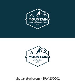 Simple vector logo in a modern style. Top of the mountain