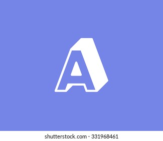 Simple vector logo in a modern style. The letter A.