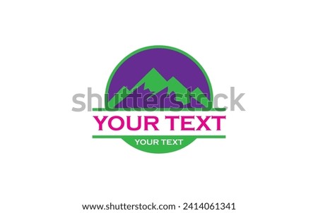 simple vector logo mountine logo hil log design