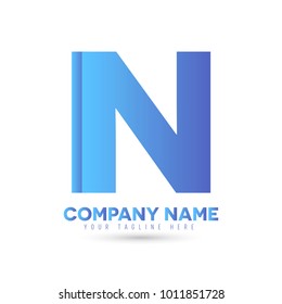 Simple vector logo N.
