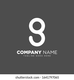simple vector logo on modern OG letters