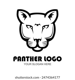 simple vector logo of panther head