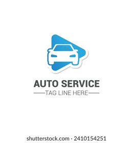 simple vector logo for service business, car deleting.
