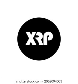 Simple vector logo themed xrp coin holder