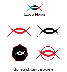 simple vector logo with various colors. on a white background