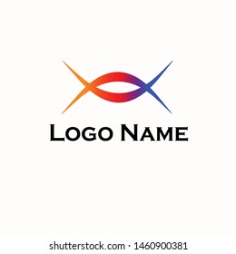 simple vector logo with various colors. on a white background