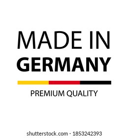 Simple vector logos made in Germany. Premium quality. Flat with flag colors.