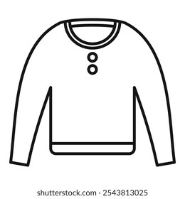 Simple vector of a long sleeve shirt with two buttons, perfect for fashion and clothing related projects