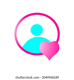 simple vector love status isolated logo love status