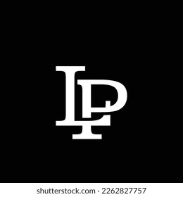 simple vector LP or PL letter logo