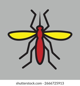 Símbolo de conciencia de malaria de Vector simple