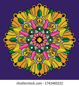 
Simple vector mandala design, elegant round Mandala, ornate Mandala.