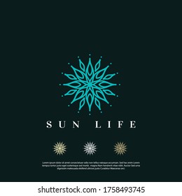 Simple vector of a mandala using a flower theme