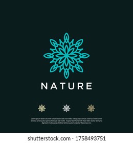 Simple vector of a mandala using a flower theme