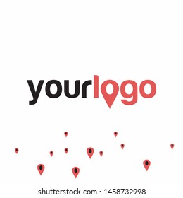 
Simple vector map or route logo