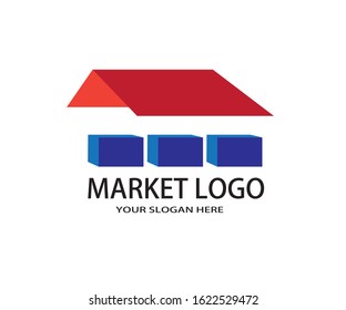 simple vector market logo design