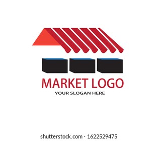 simple vector market logo design