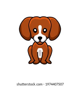 Simple Vector Mascot Design Dog